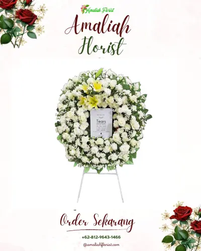 Krans Bunga Duka Cita di Sememi